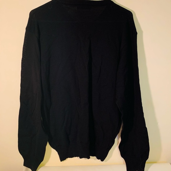 CORTINA ITALIA MERINO WOOL SWEATER SIZE M BLACK - Picture 2 of 15